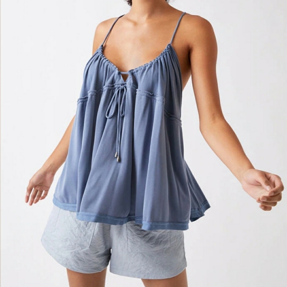 Free People Tops - Free People Sundrop Plunge Strapy Tank Top